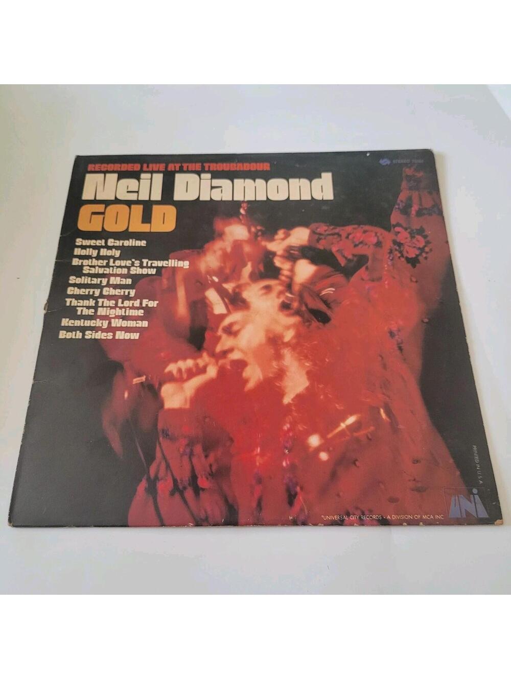 Neil Diamond Gold Recorded Live At The Troubadour Vinyl LP VG+
